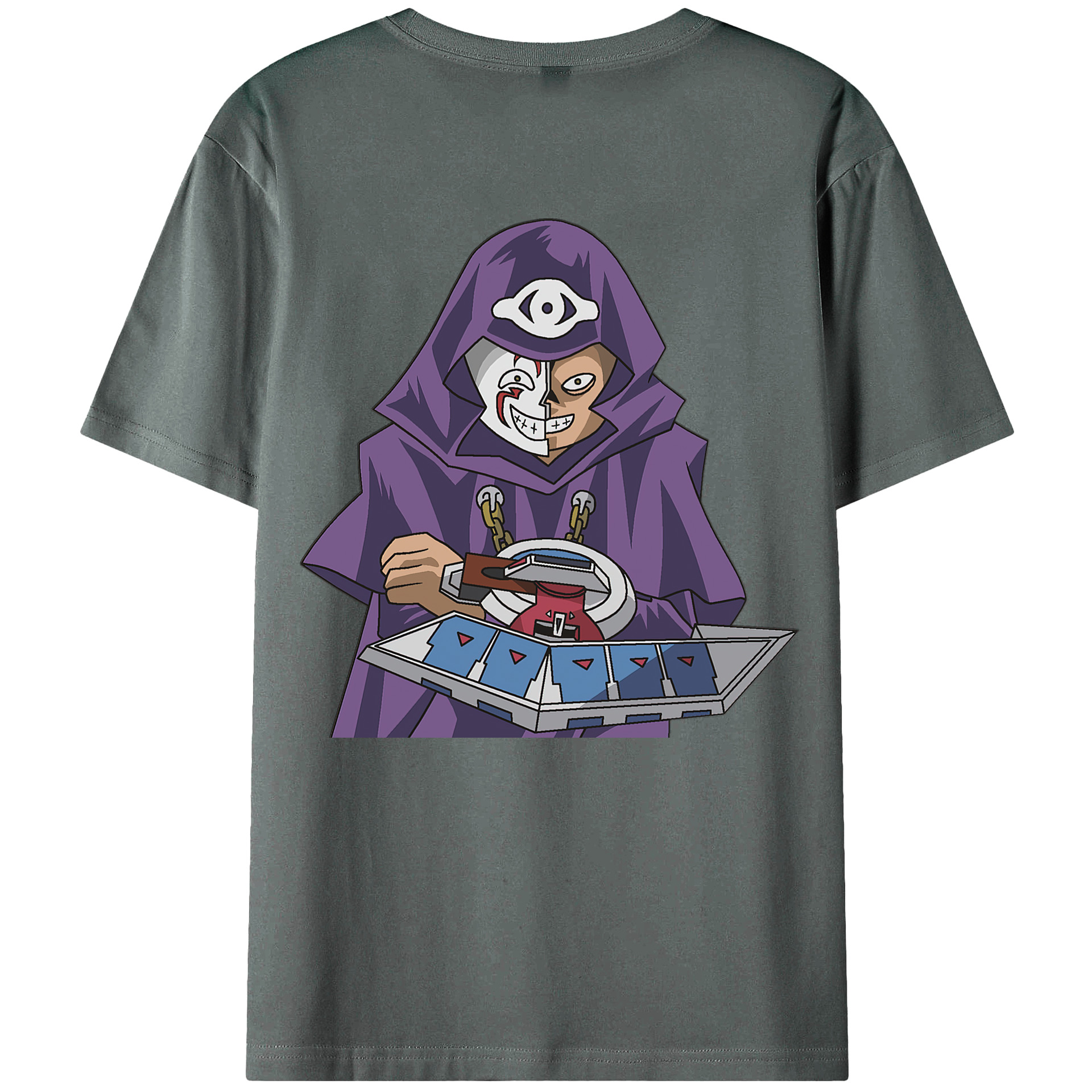 （画像用） 遊☆戯☆王 Yu-Gi-Oh! 綿100％ メンズ半袖Tシャツ（バックプリント） 通気性